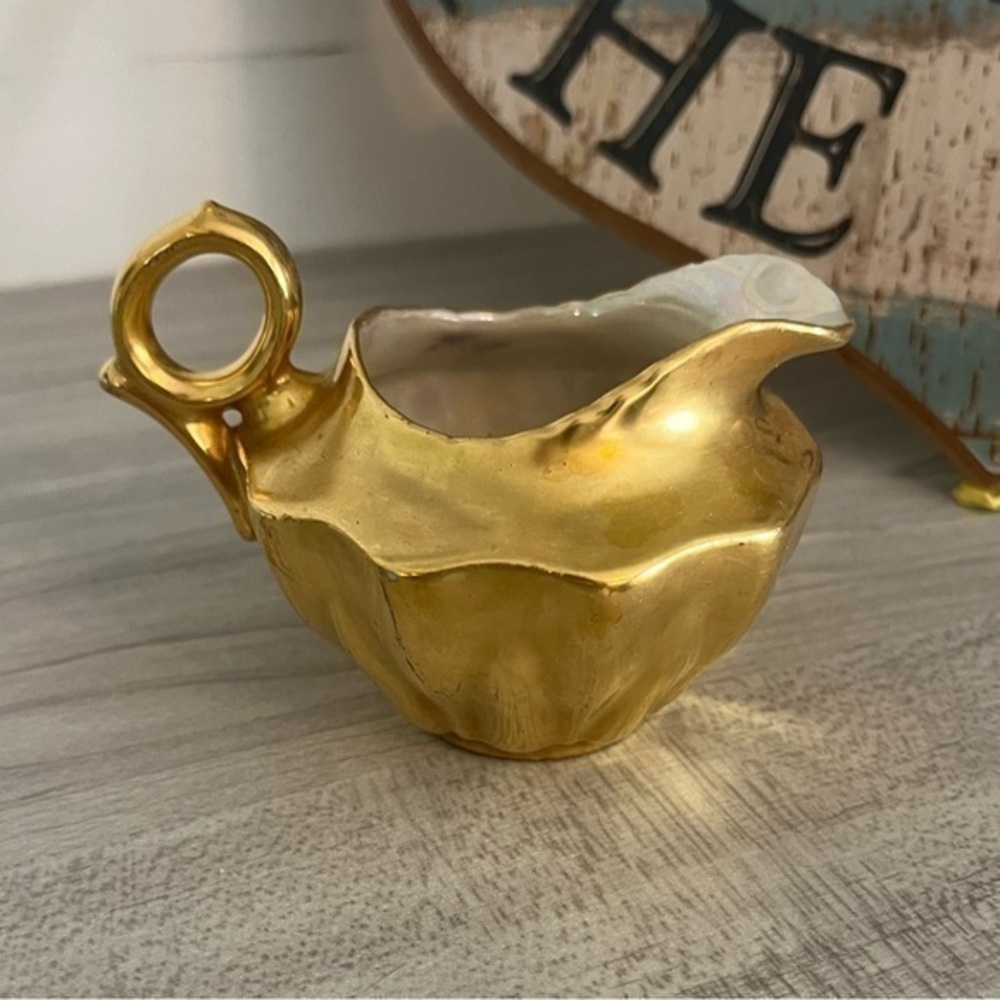1920’s ROCHELLE FINE CHINA CREAMER HEAVY GOLD ENCRUSTED JAPAN